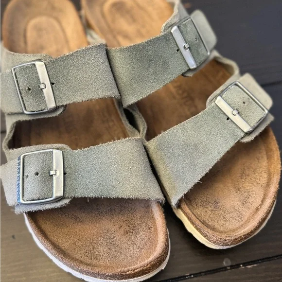 Suede Double Strap Birkenstock Sandals size 41 - Picture 2 of 6